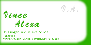 vince alexa business card